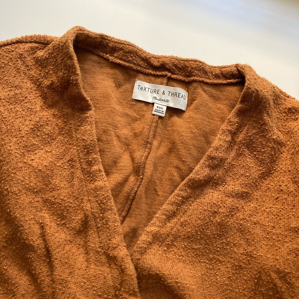 Madewell XXS - texture and thread wrap top l